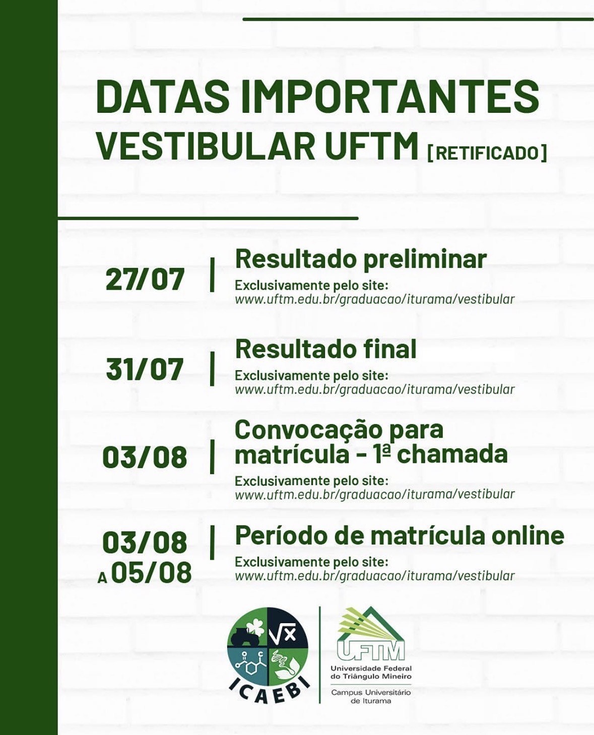 Foto 3 - UFTM Iturama abre inscrições para vestibular de Biomedicina e Educação Especial e Inclusiva