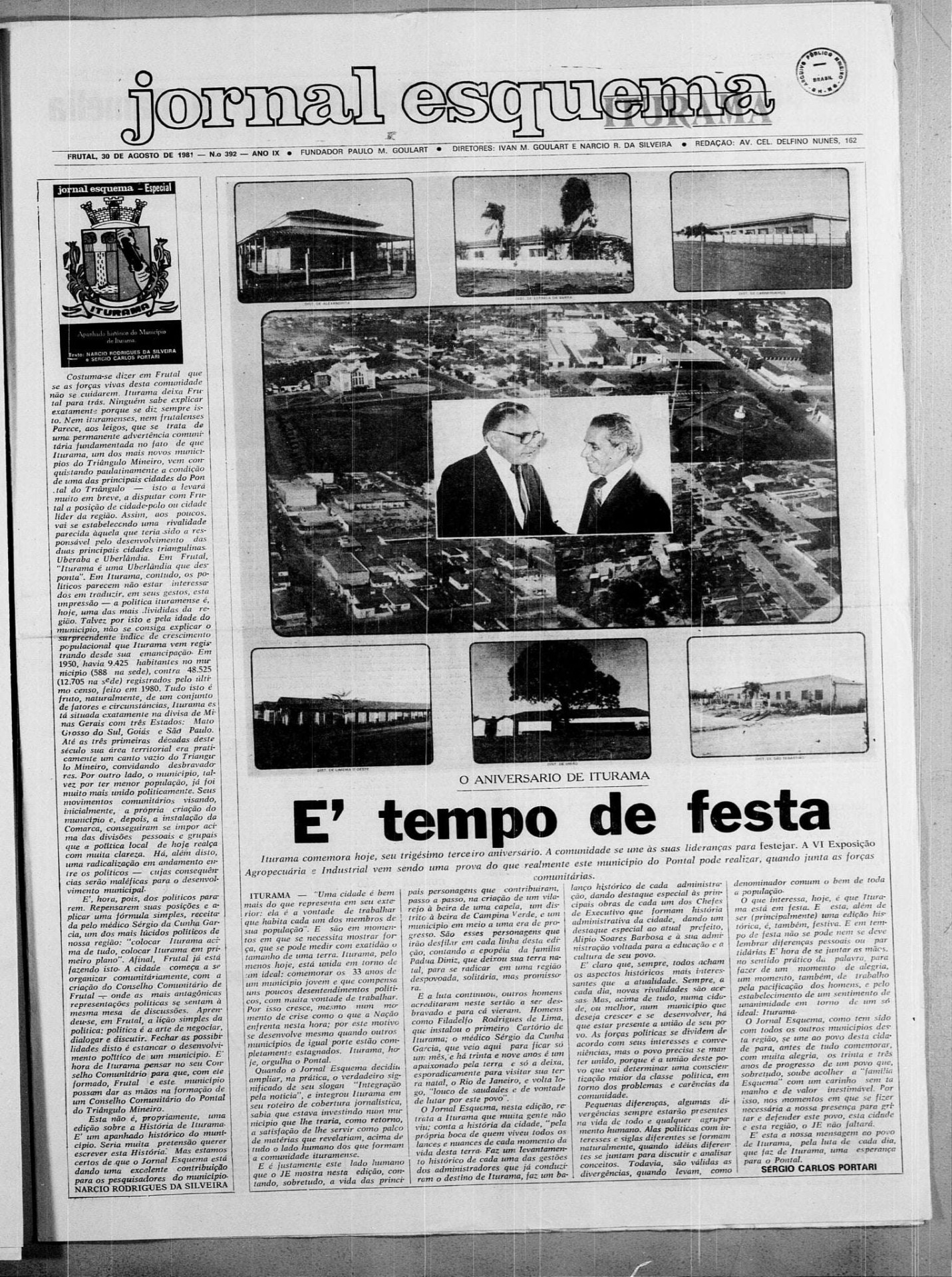 Foto 1 - Em 1981, investimento de Iturama em Educação estava acima do que a lei exigiria dois anos depois