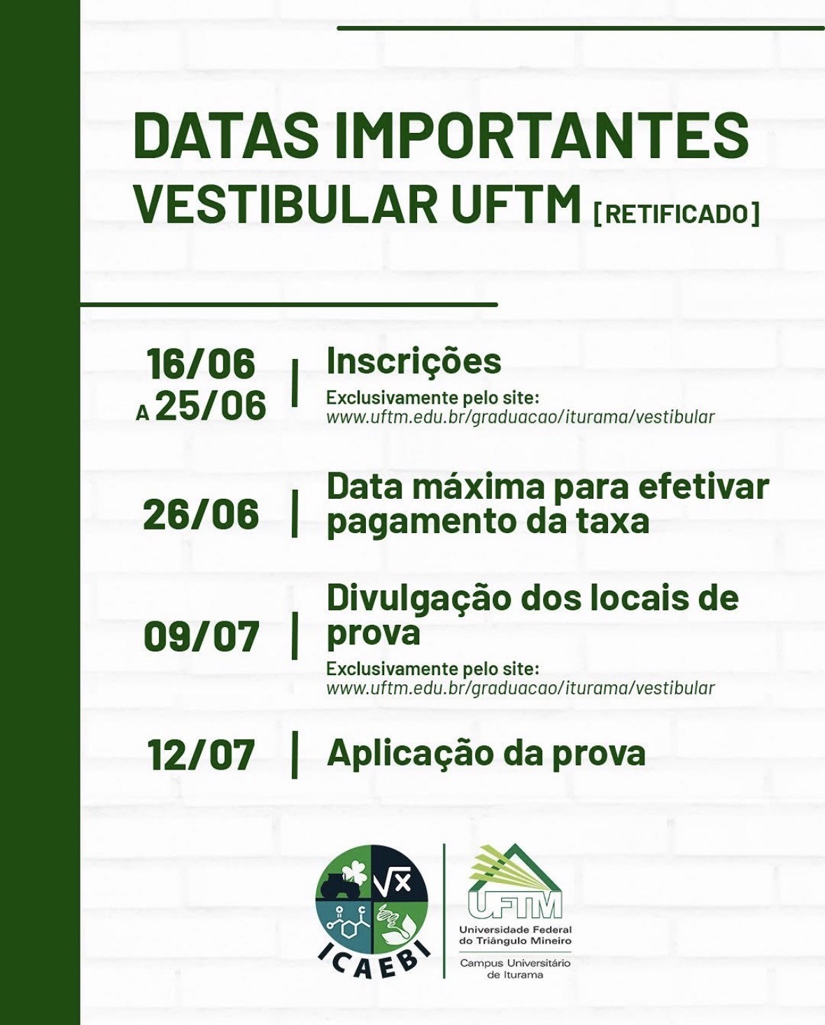 Foto 2 - UFTM Iturama abre inscrições para vestibular de Biomedicina e Educação Especial e Inclusiva