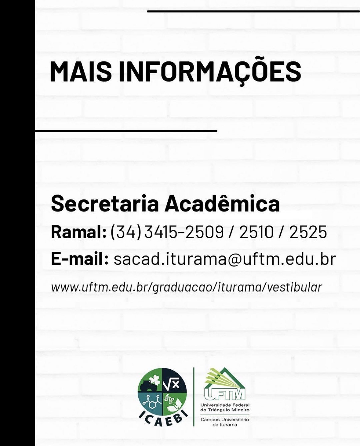 Foto 4 - UFTM Iturama abre inscrições para vestibular de Biomedicina e Educação Especial e Inclusiva