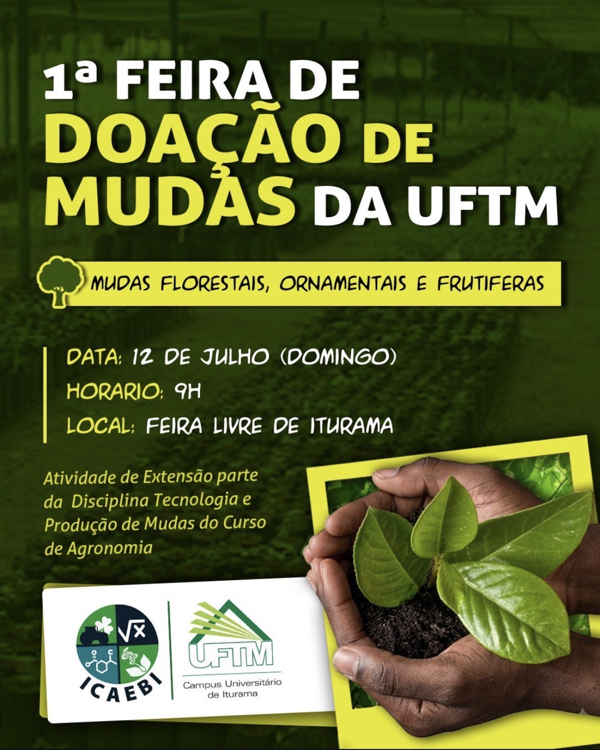 Foto 1 - UFTM vai distribuir até 200 mudas de graça em Iturama